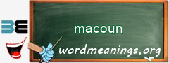 WordMeaning blackboard for macoun